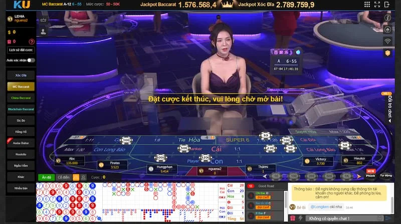 Các cửa cược trong Baccarat Kubet